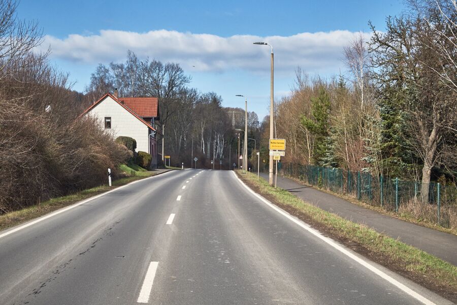 Anfahrt B88 in Farnroda