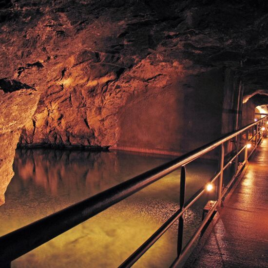 Marienglashöhle - Übergang Höhlensee
