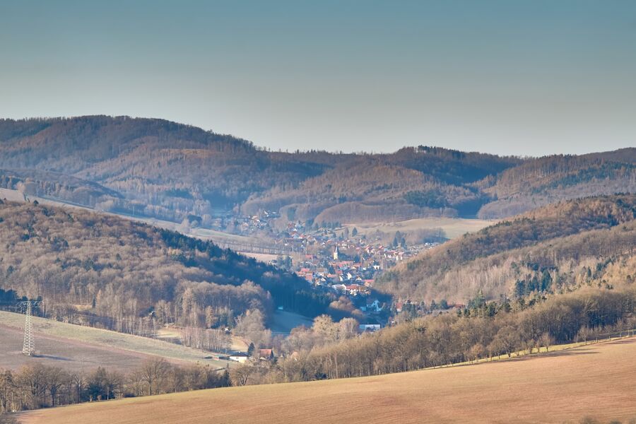 Blick auf Mosbach von Kleiner Hörselberg